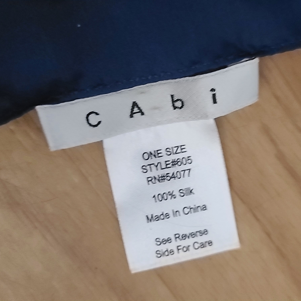 Cabi Silk Scarf in Deep Navy